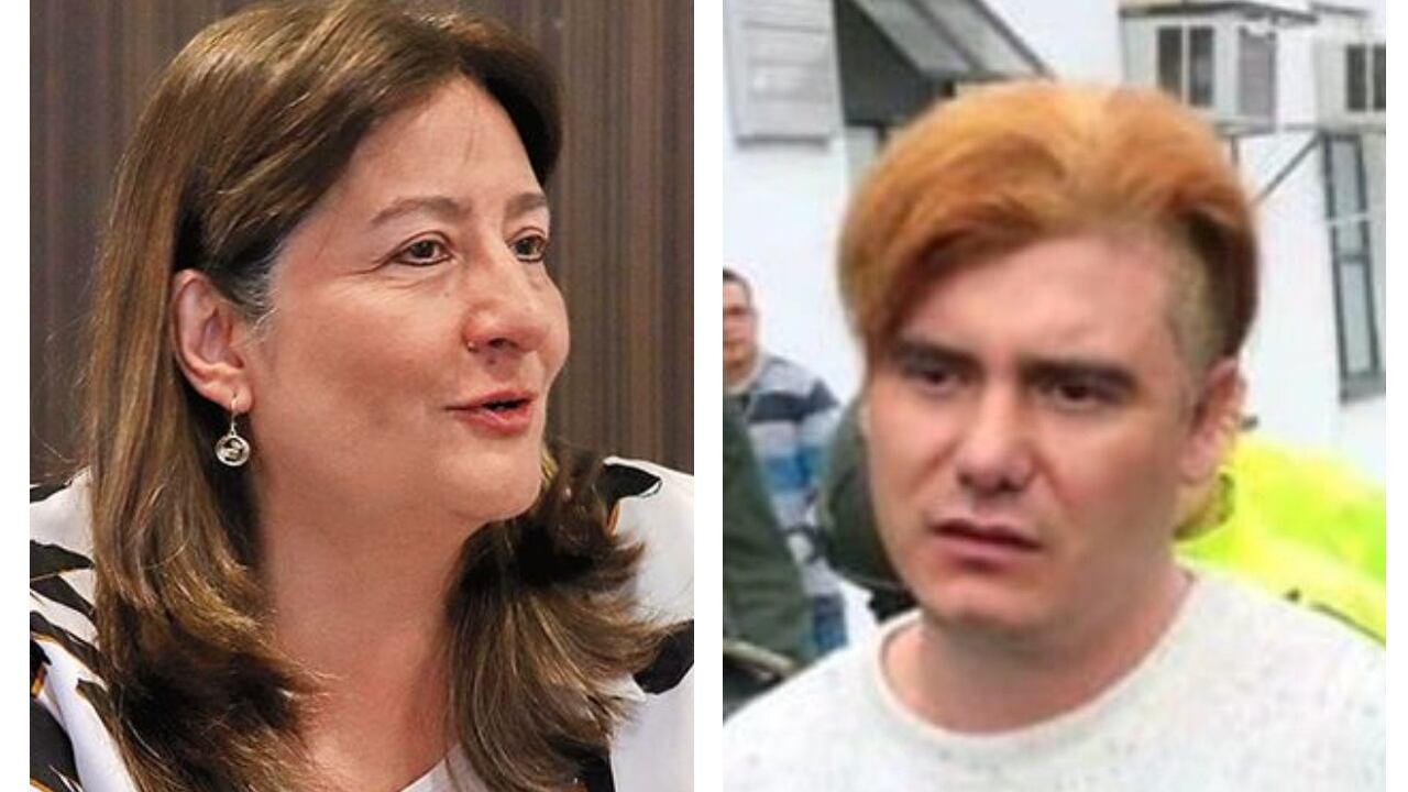 Ministra de Justicia, Ángela María Buitrago, y alias Pichi.