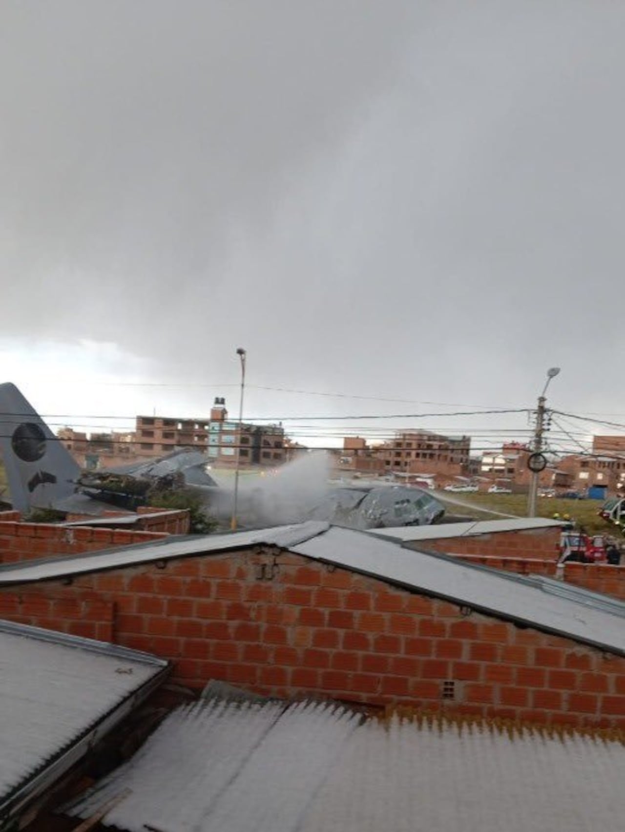 Avión accidentado en Bolivia.
