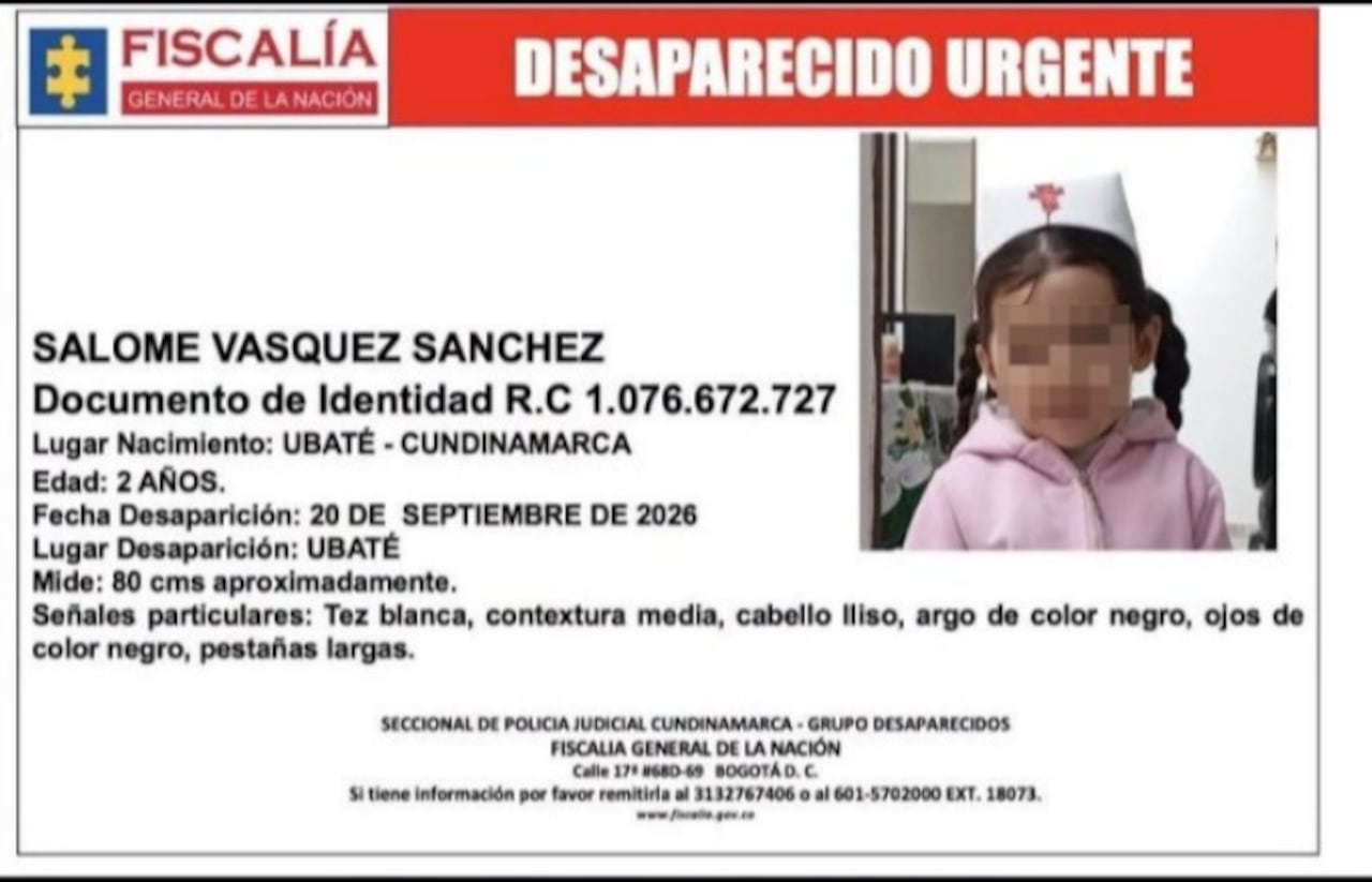Salomé Vásquez Sánchez había sido vista por última vez el 20 de septiembre.