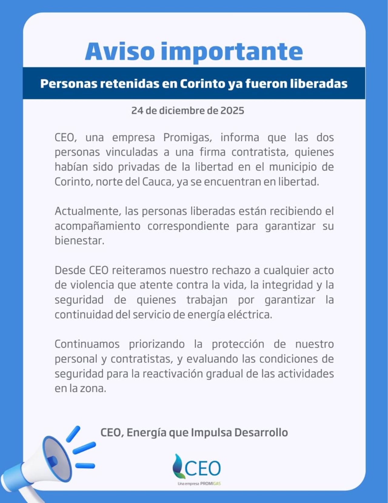 CEO, empresa Promigas