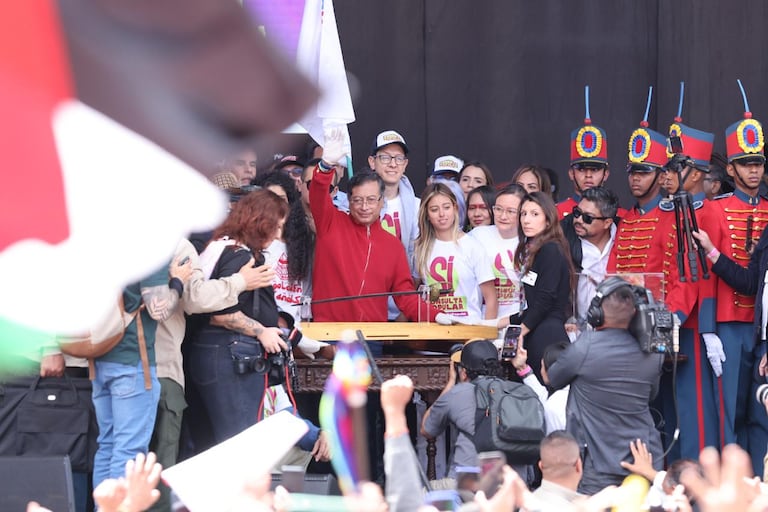Presidente Gustavo Petro, en la Plaza de Bolívar