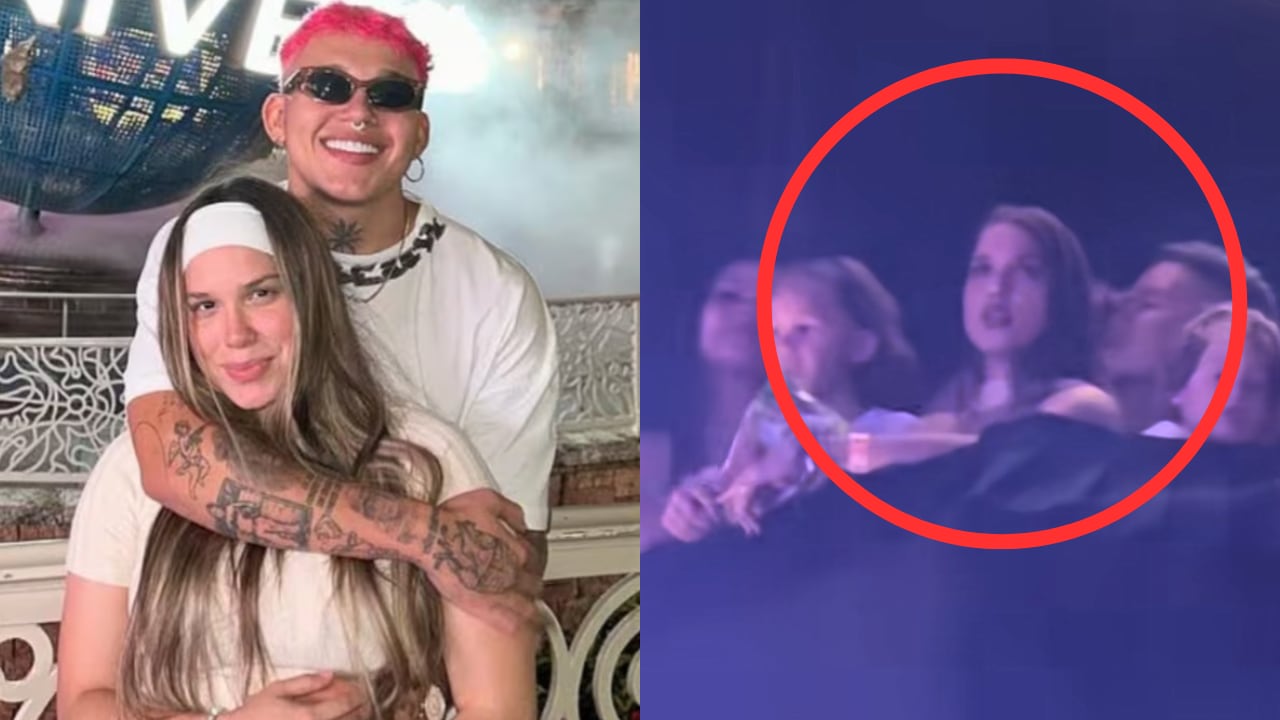 La exesposa del cantante urbano fue vista en uno de los conciertos del Movistar Arena.