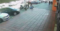 Cámaras de seguridad captaron el momento en que se desató la balacera.