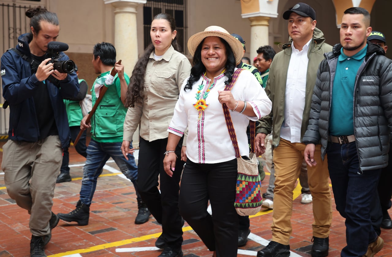 La candidata a la vicepresidencia, Aida Quilcué