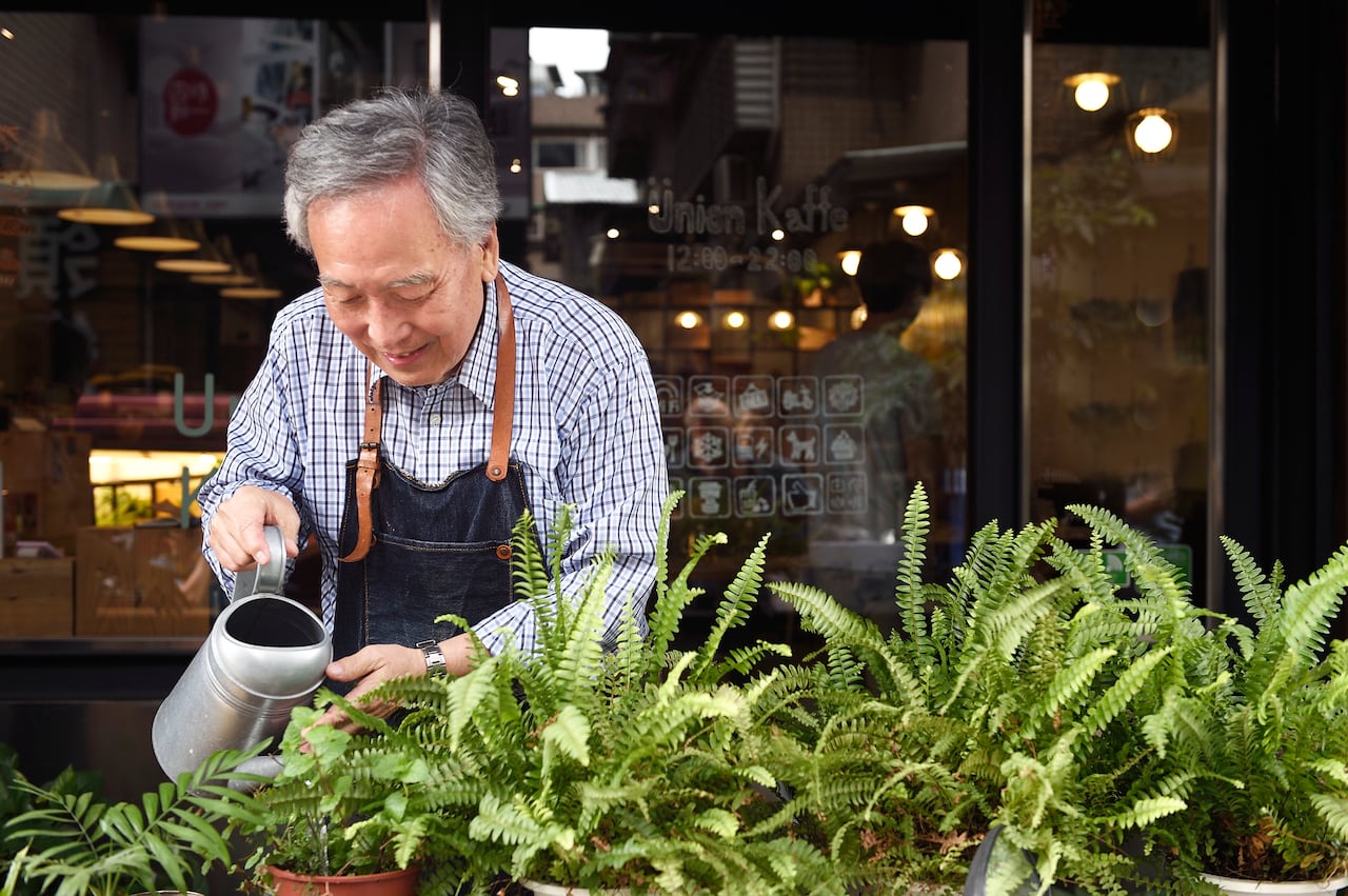 Regar las plantas con café.