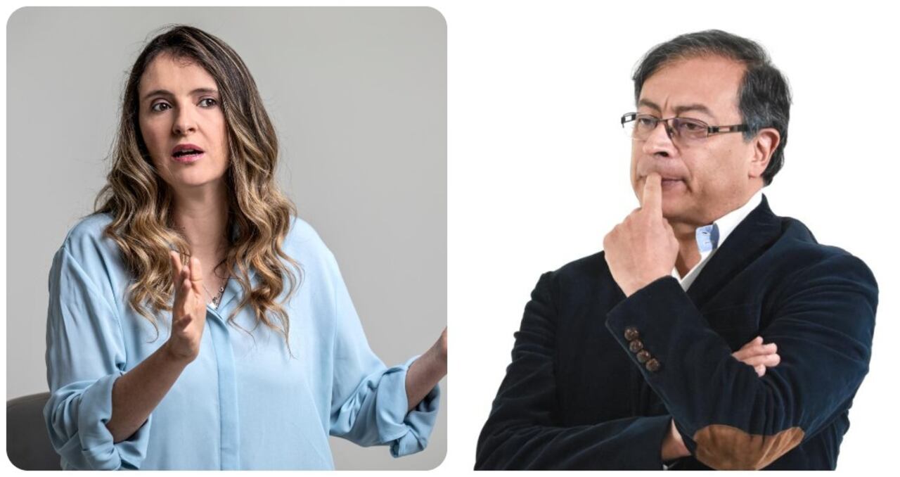 Paloma Valencia y Gustavo Petro