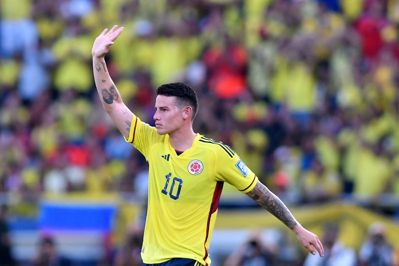 James Rodríguez en el partido Colombia vs Uruguay