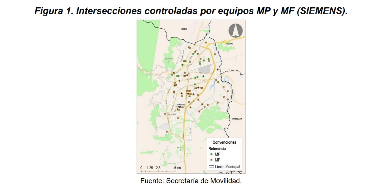 Estos son los puntos de Santiago de Cali que presentan afectaciones en la operación de la red semafórica y serán intervenidos con el proceso de modernización tecnológica.