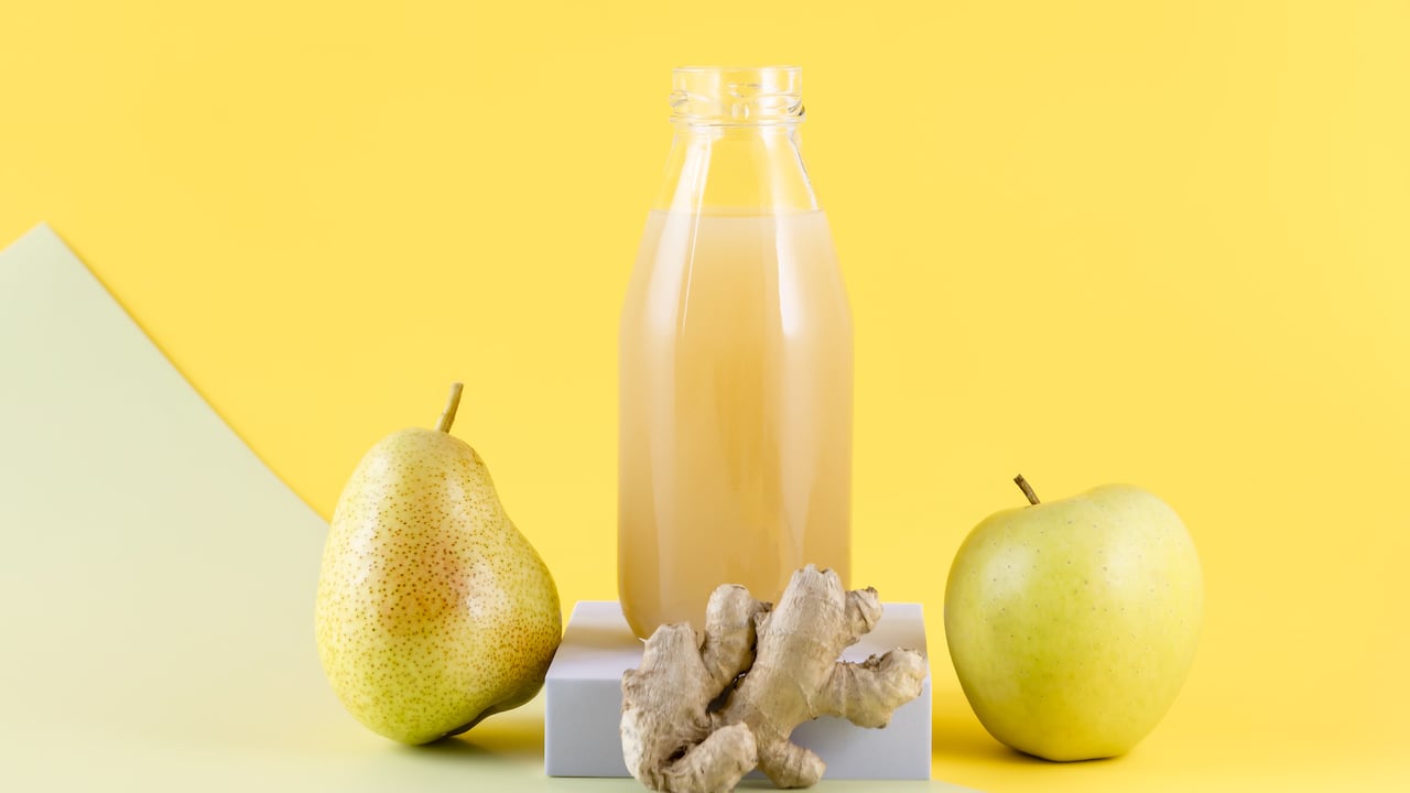 Jugo de pera y jengibre