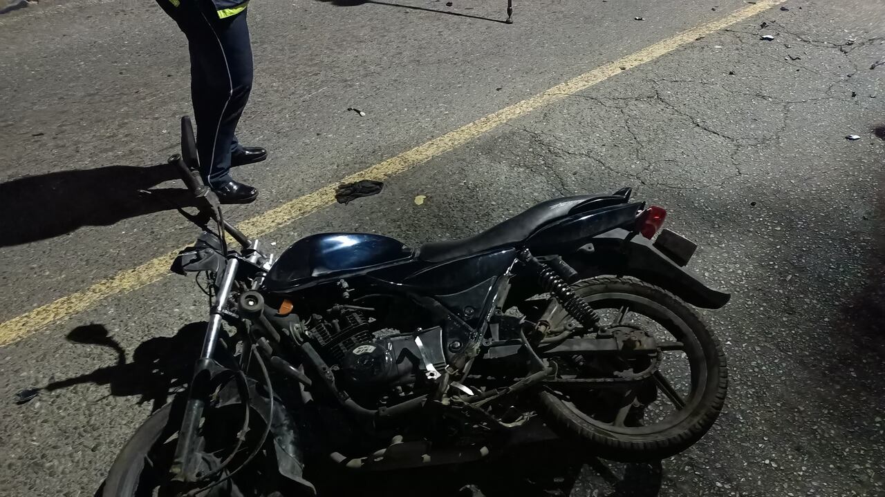 Esta fue la otra motocicleta que resultó involucrada en el siniestro vial.