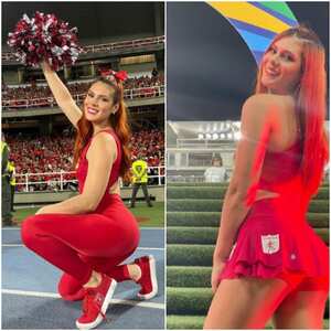 la porrista del América de Cali que se roba las miradas de los hinchas