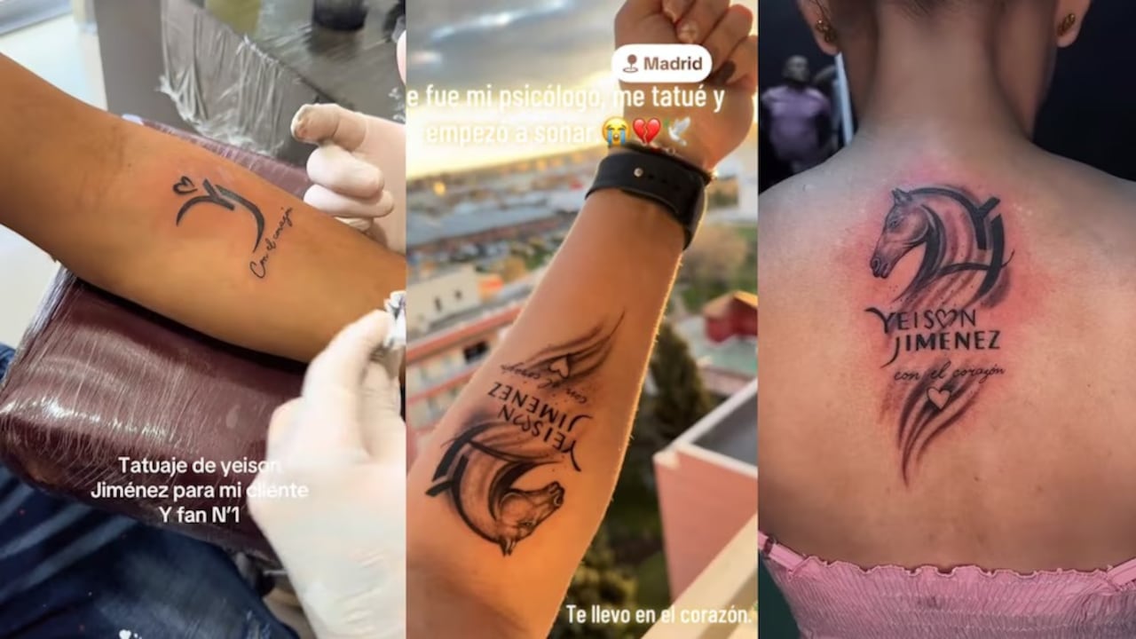 Seguidores de Yeison Jiménez compartieron en redes sociales tatuajes con su nombre, rostro y frases icónicas como homenaje tras la muerte del cantante.