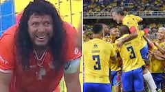 René Higuita revivió el "escorpión" en el partido de despedida de Yepes en Cali