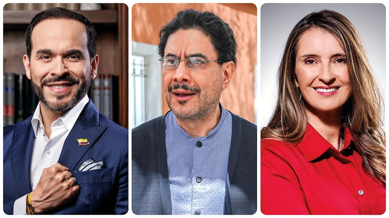 Abelardo de la Espriella, Iván Cepeda y Paloma Valencia