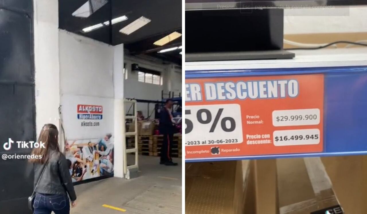 Creadora de contenido encontró la bodega oculta de Alkosto en Bogotá.