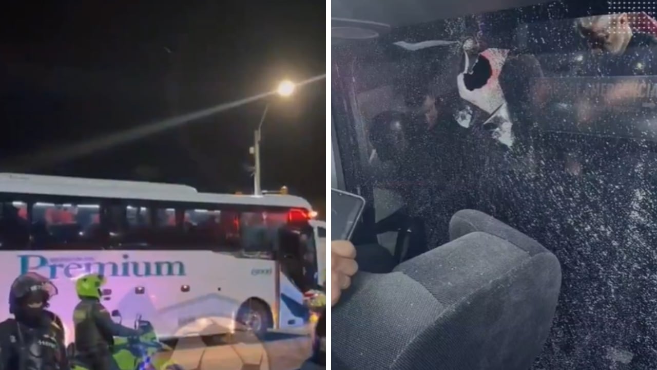 Bus de América de Cali, violentado por presuntos hinchas del Deportivo Cali tras el clásico.