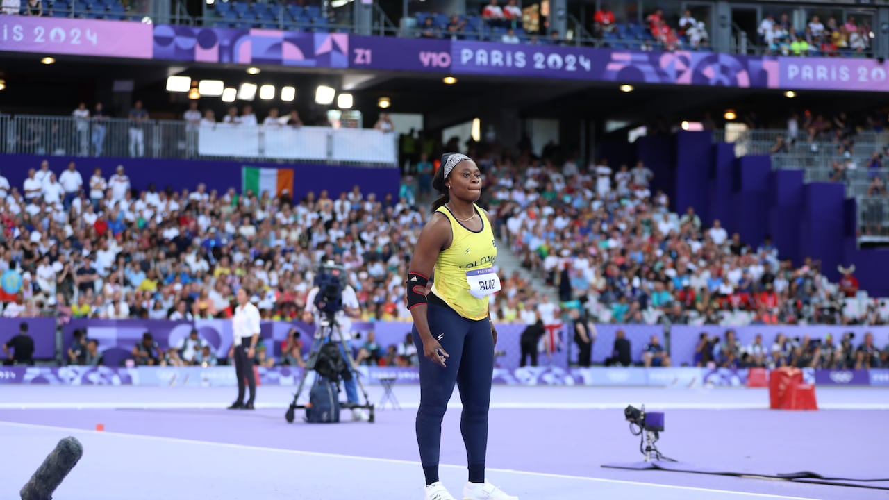 Flor Denis Ruiz durante uno de sus ejercicios en la final del lanzamiento de jabalina de los Juegos Olímpicos 2024.