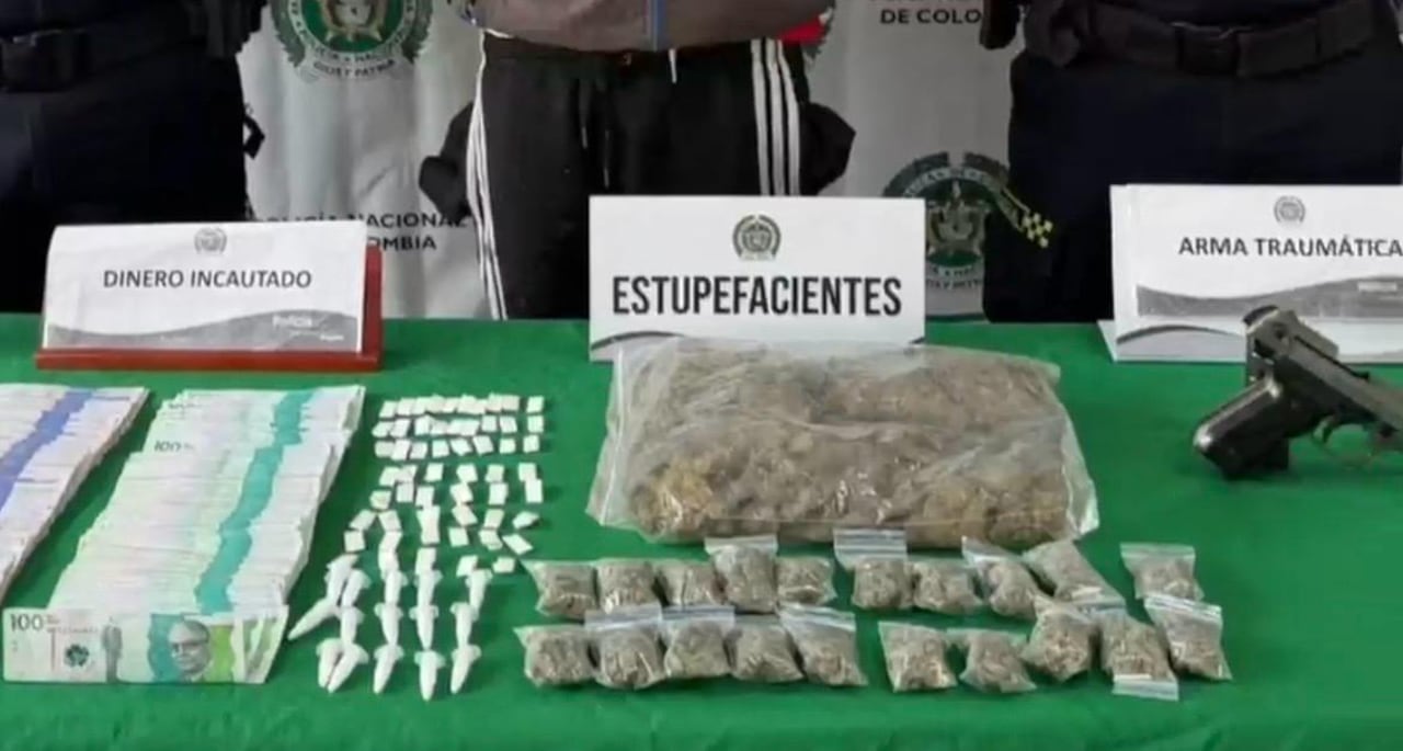 Incautación de estupefacientes y dinero en efectivo.
