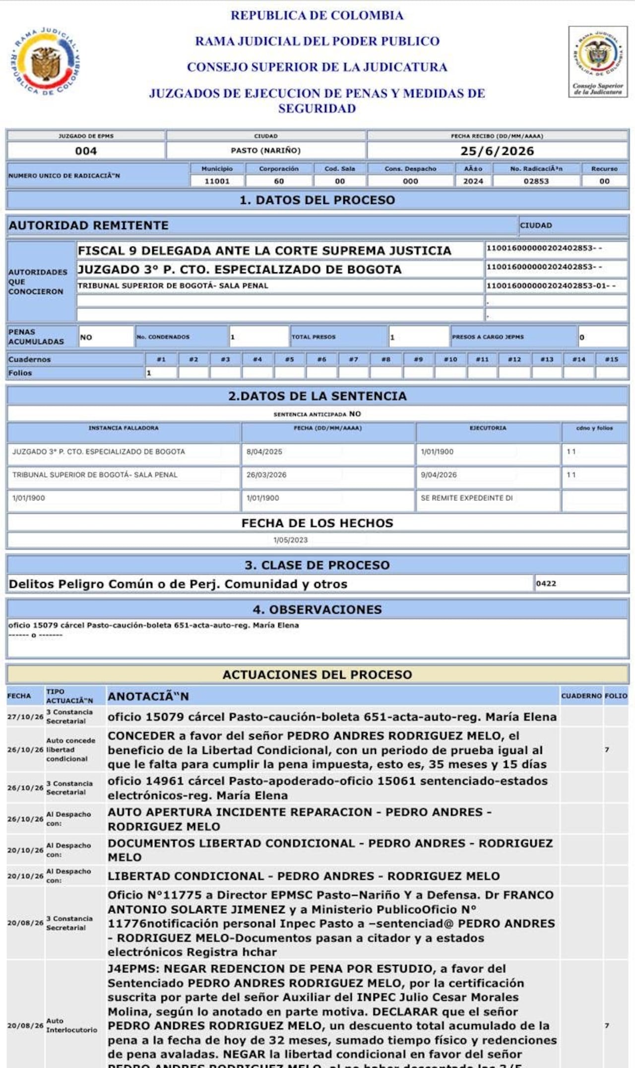 libertad condicional