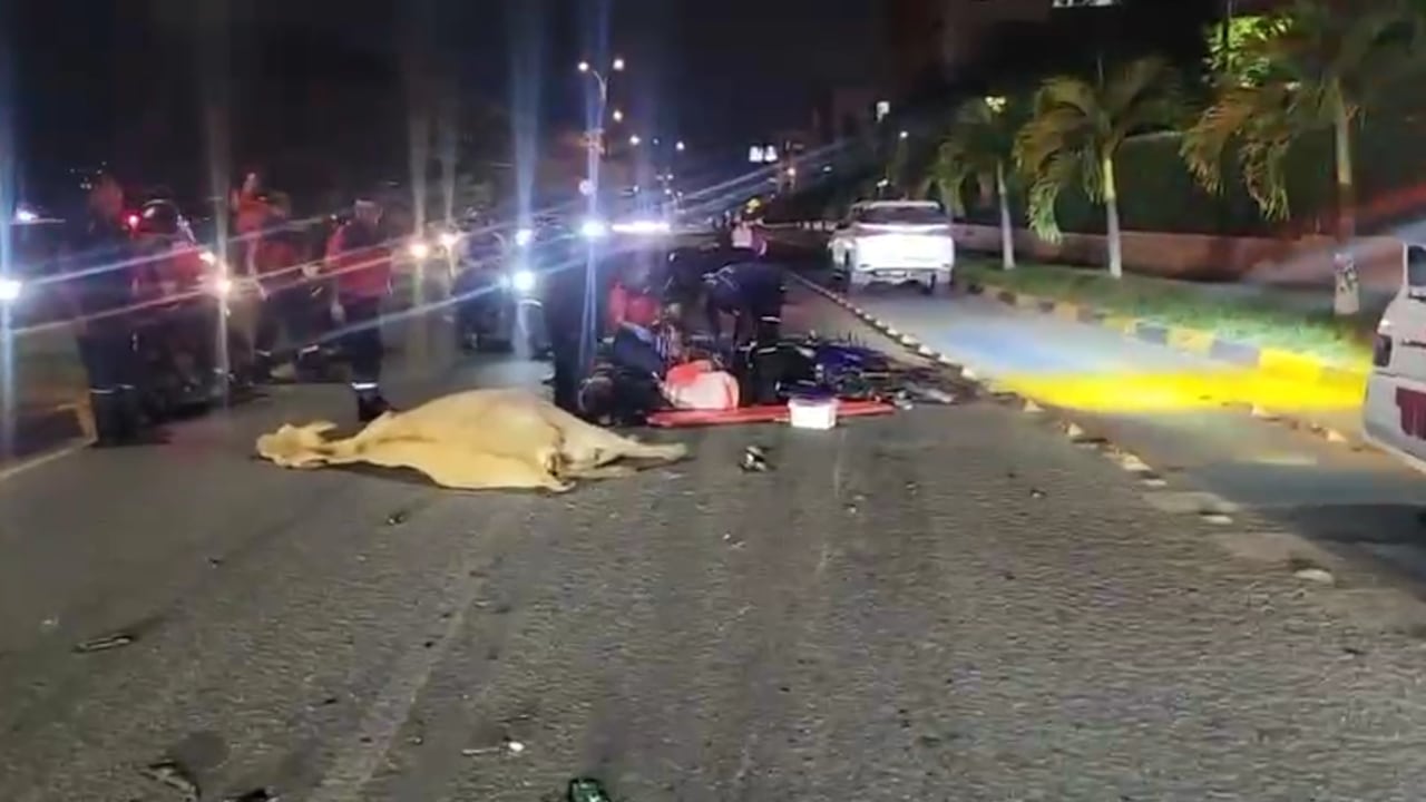 Imagen del accidente de la Calle 18 con Carrera 115 de la noche del 7 de marzo de 2026.