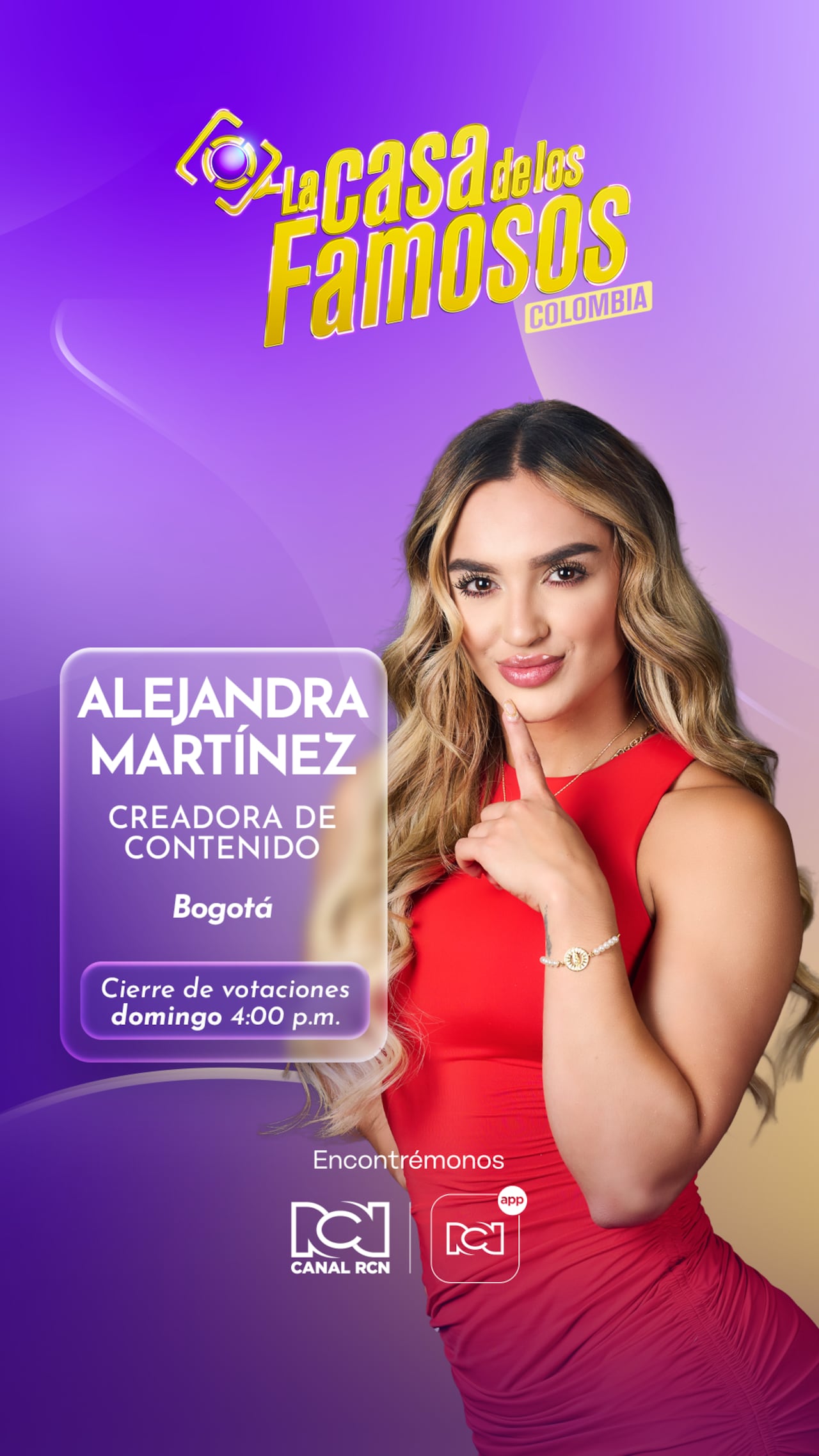 Alejandra Martínez, aspirante a La Casa de los Famosos Colombia 2026.