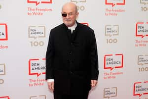 Author Salman Rushdie attends the 2023 PEN America Literary Gala Thursday, May 18, 2023, in New York. (AP Photo/Frank Franklin II)