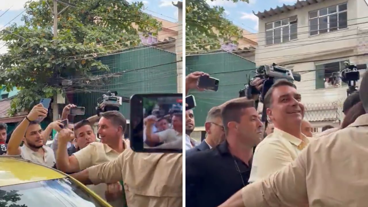El candidato del Partido Liberal se prepara para votar y hablar con la prensa.