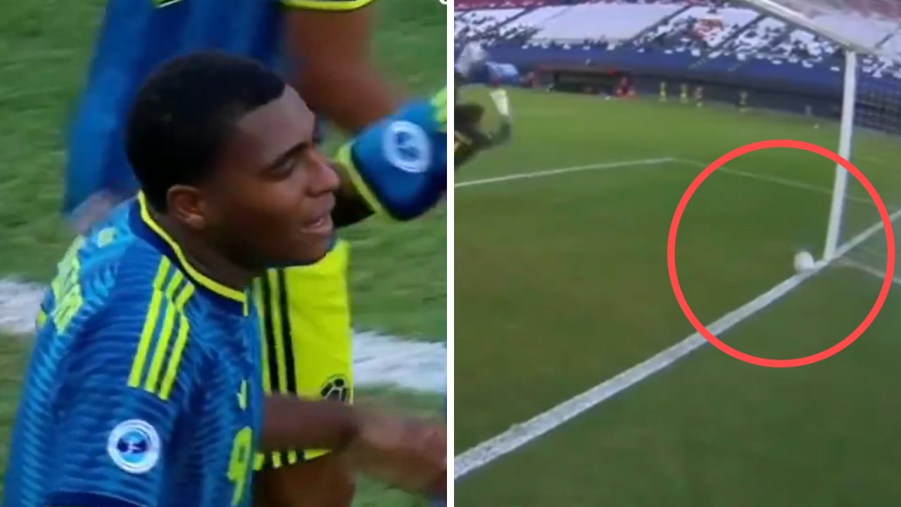 El polémico gol de Colombia, en el Sudamericano Sub-17, por obra de Adrián Mosquera. ¿La pelota cruzó la línea de gol?