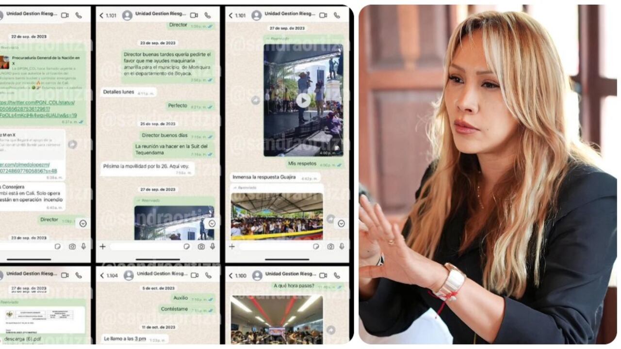 La Alta Consejera para las Regiones Sandra Ortiz y los chats con Olmedo López.