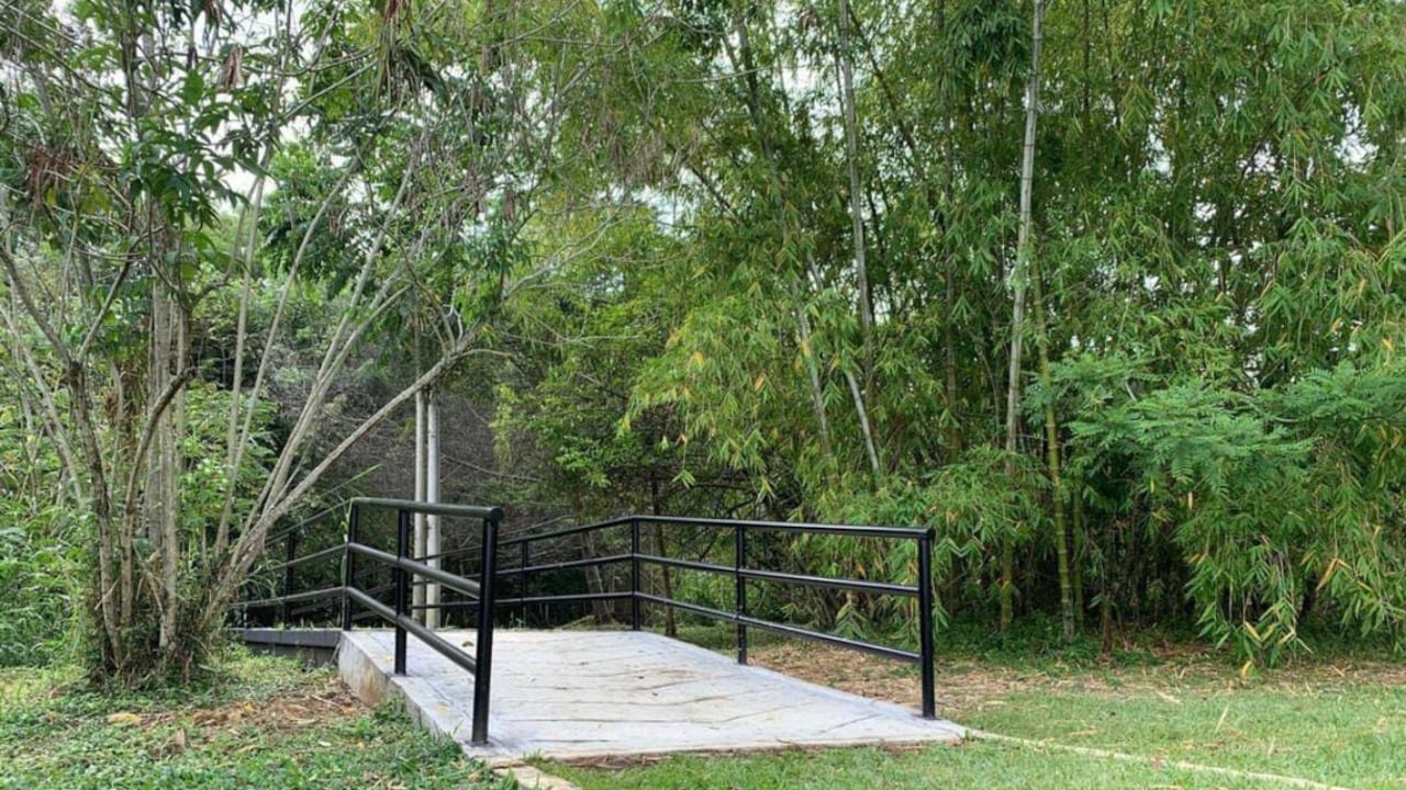 El Humedal Cañasgordas cuenta con dos puentes que ayudan a tener una mejor apreciación de los cuerpos de agua que lo cruzan.