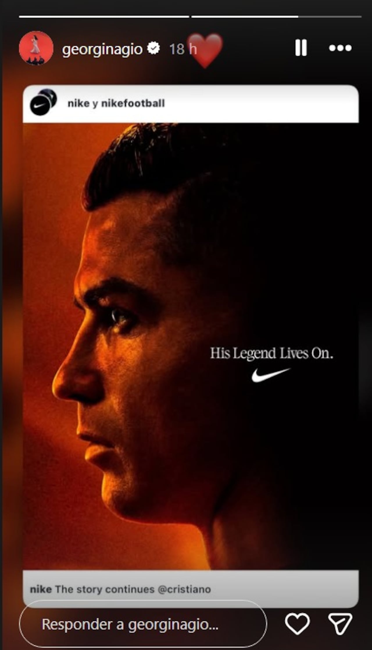Georgina Rodríguez compartió mensaje de consuelo para Cristiano Ronaldo tras su derrota en el Mundial.