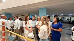 La primera dama de la Nación, Ana Lucía Pineda, junto al alcalde Alejandro Eder y su esposa Taliana Vargas.