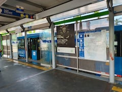 Las 14 columnas del vagón B2 de la estación Capri recibirán mantenimiento e impermeabilización con pintura de poliuretano.