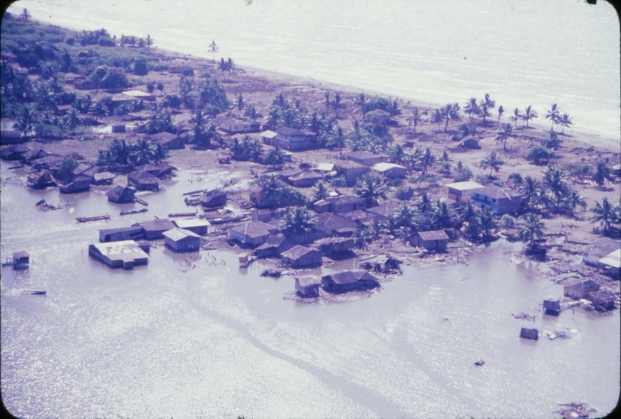 Tsunami ocurrido en el Pacífico colombiano hace 45 años