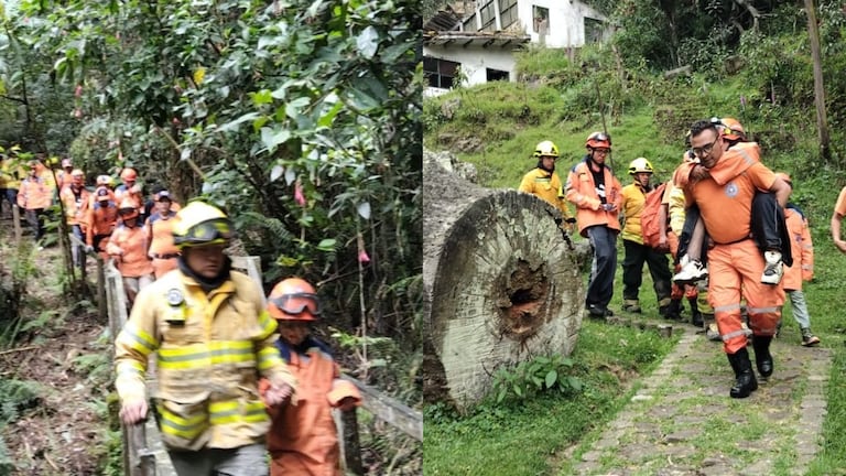 Rescate de extraviados en cerro de Monserrate