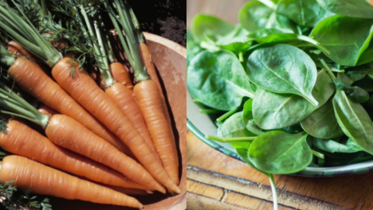 Zanahoria, Espinacas, Verduras