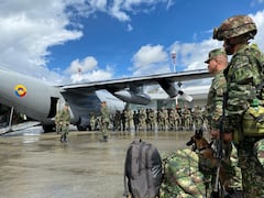 En un avión hércules llegaron al Cauca, 200 hombres de las fuerzas especiales del Ejército para enfrentar a las disidencias de las Farc.