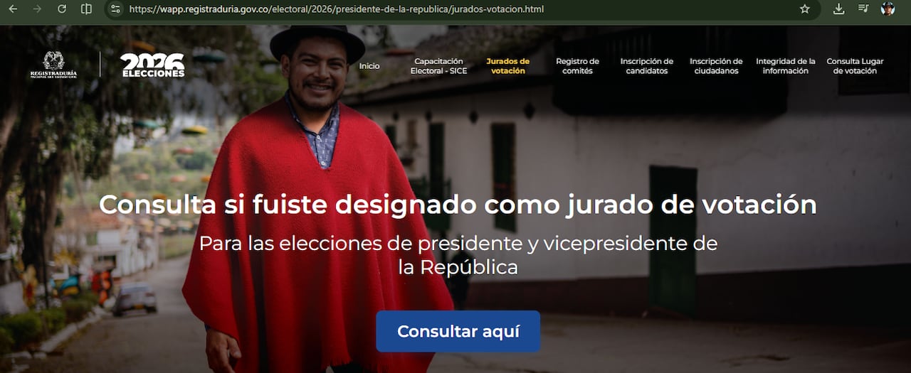 Esta es la pagina oficial donde podrá consultar si fue designado: https://wapp.registraduria.gov.co/electoral/2026/presidente-de-la-republica/jurados-votacion.html