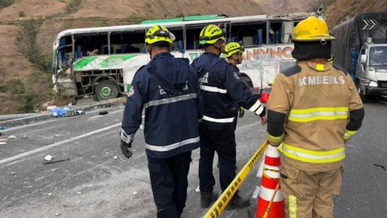 El bus implicado pertenece a la empresa Turismo Andino y su placa de matrícula es XXA 927 y en el momento del accidente transitaba por el kilómetro 49+500 de la vía Panamericana.
