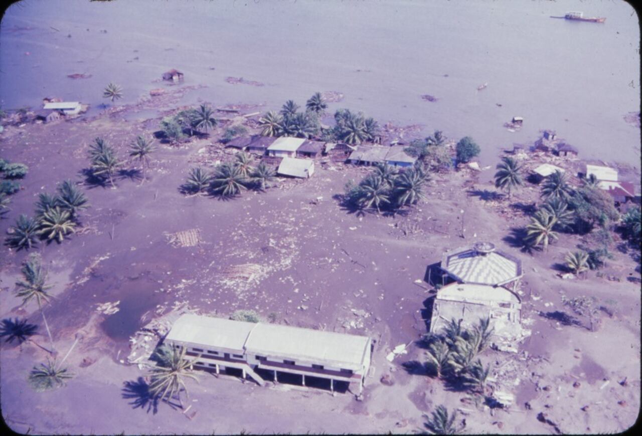 Tsunami ocurrido en el Pacífico colombiano hace 45 años