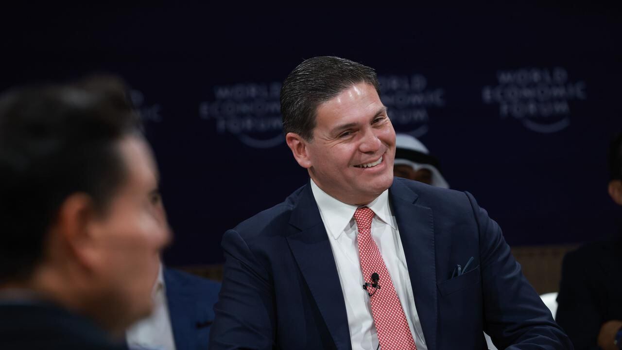 El precandidato Juan Carlos Pinzón en el Foro Económico Mundial.