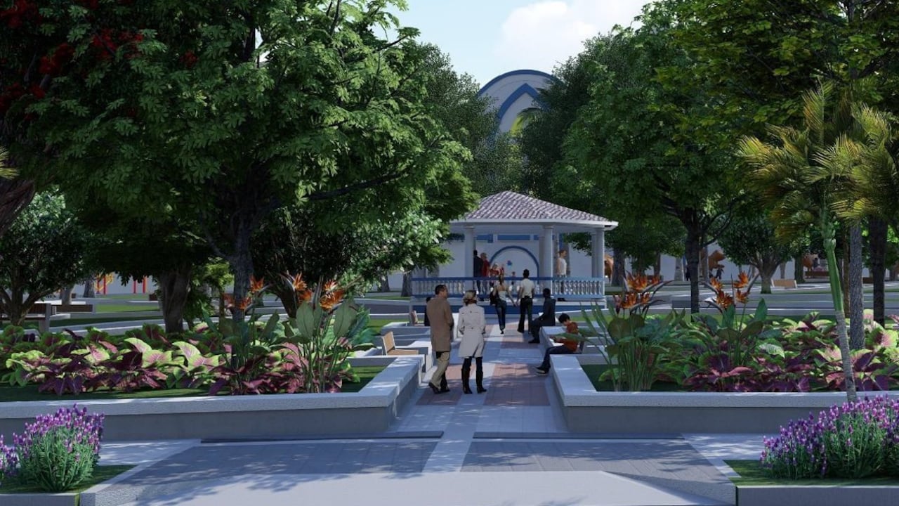 Gobernación del Valle presentó plan para transformar el parque central de El Dovio