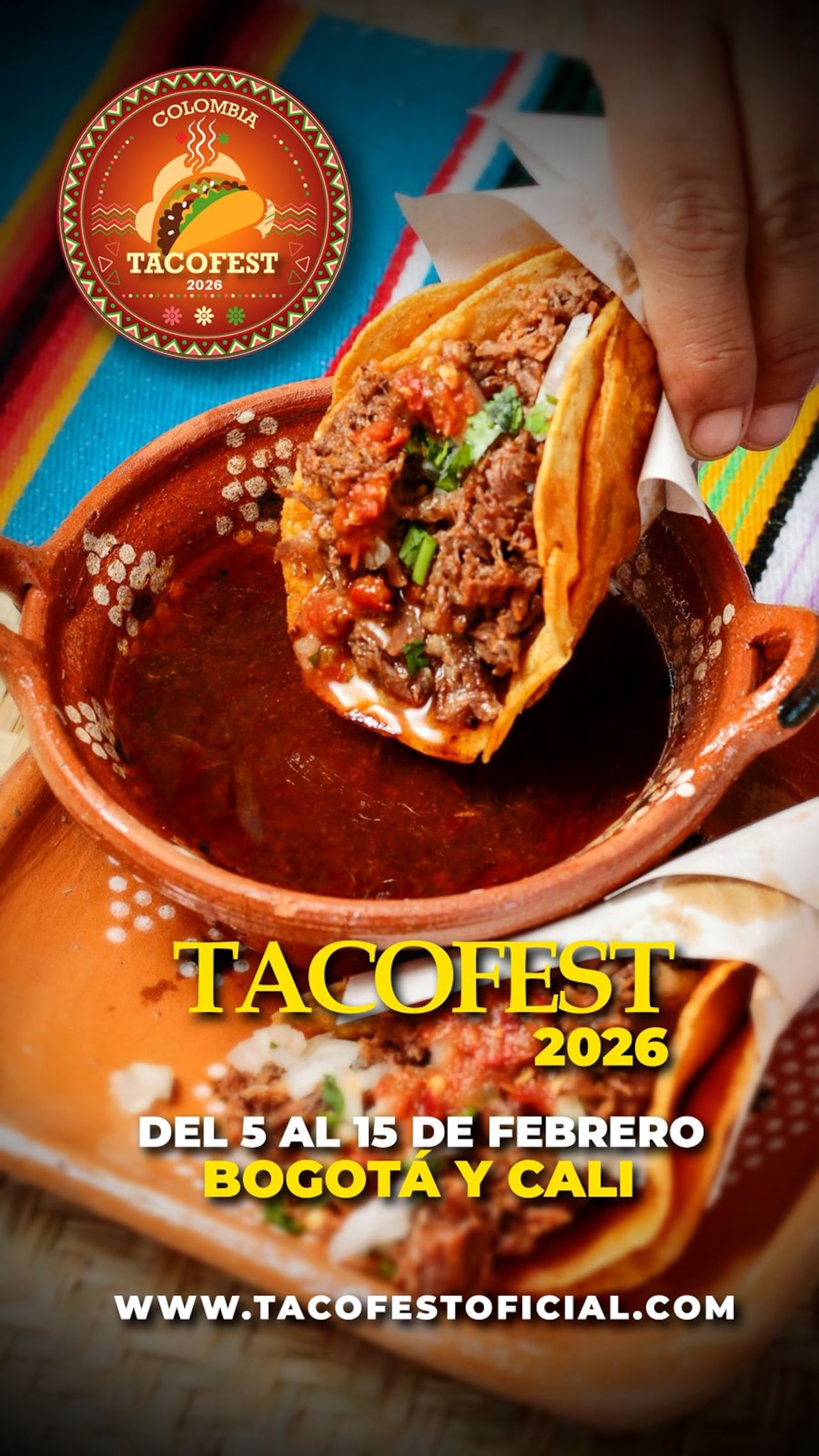 Afiche oficial de Tacofest 2026.
