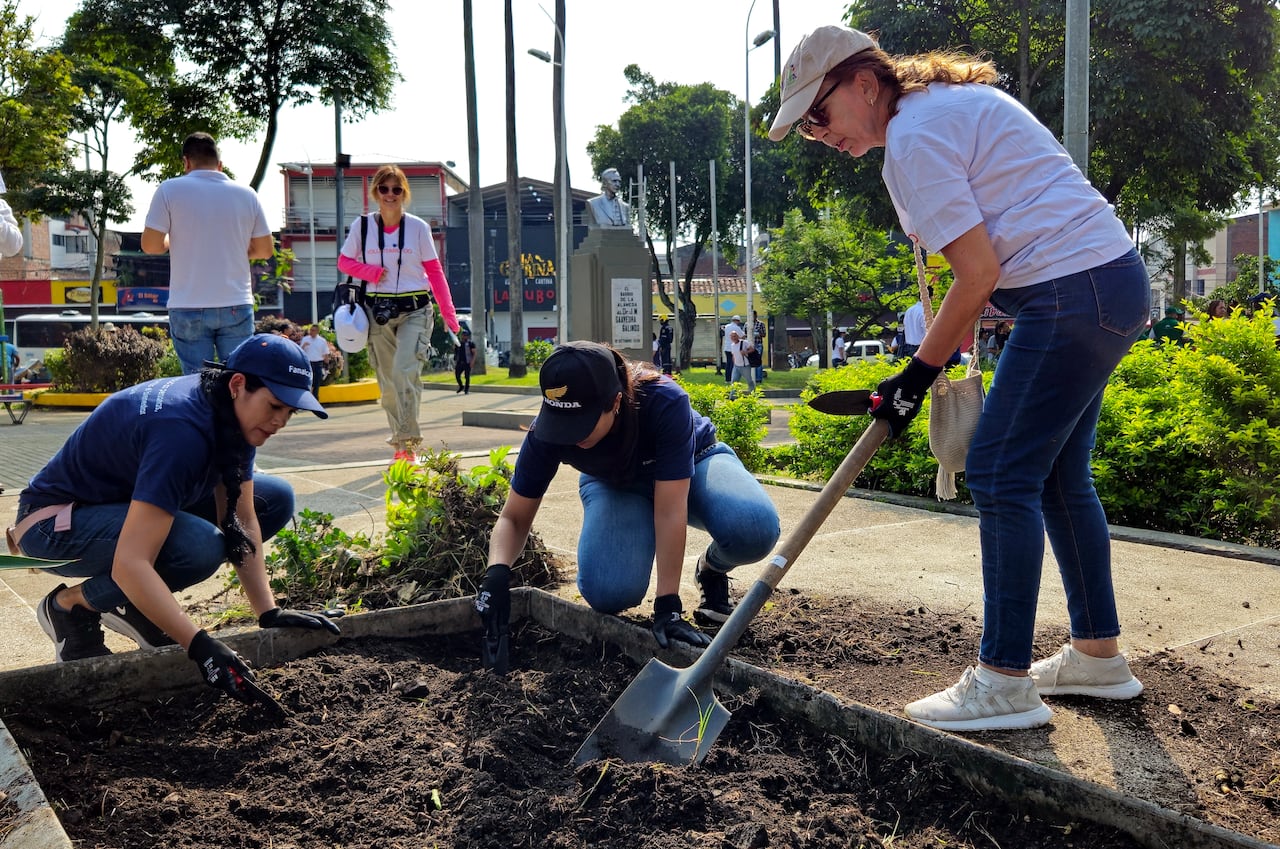 Una nueva jornada de embellecimiento de las calles de Cali se realizó este miércoles en el Parque Alameda, donde autoridades y ciudadanos sembraron árboles, pintaron el lugar e instalaron juegos para los niños.