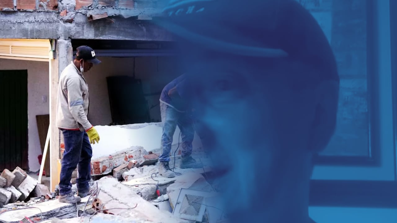Carlos Alberto Patiño, su esposa y su hijo quedaron bajo los escombros tras el colapso de su vivienda y lograron salvarse gracias a un refugio improvisado.