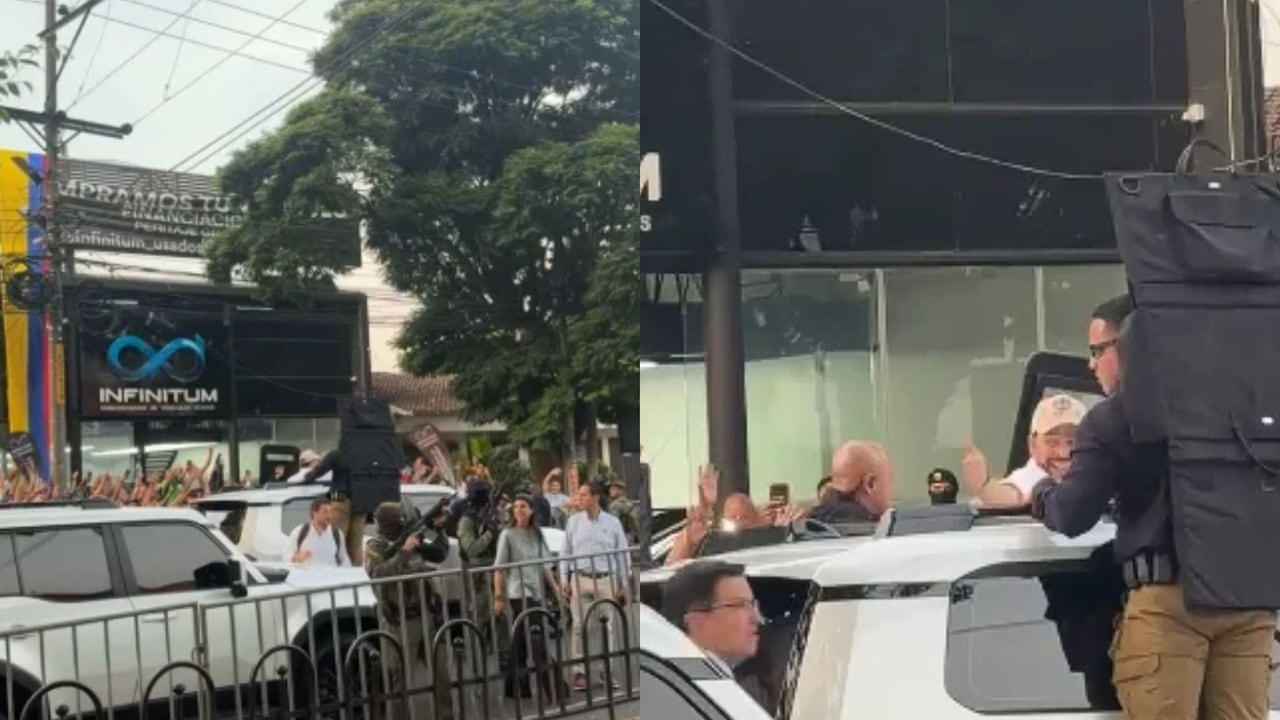 El presidente Abelardo de la Espriella en su llegada al edificio Arábico.