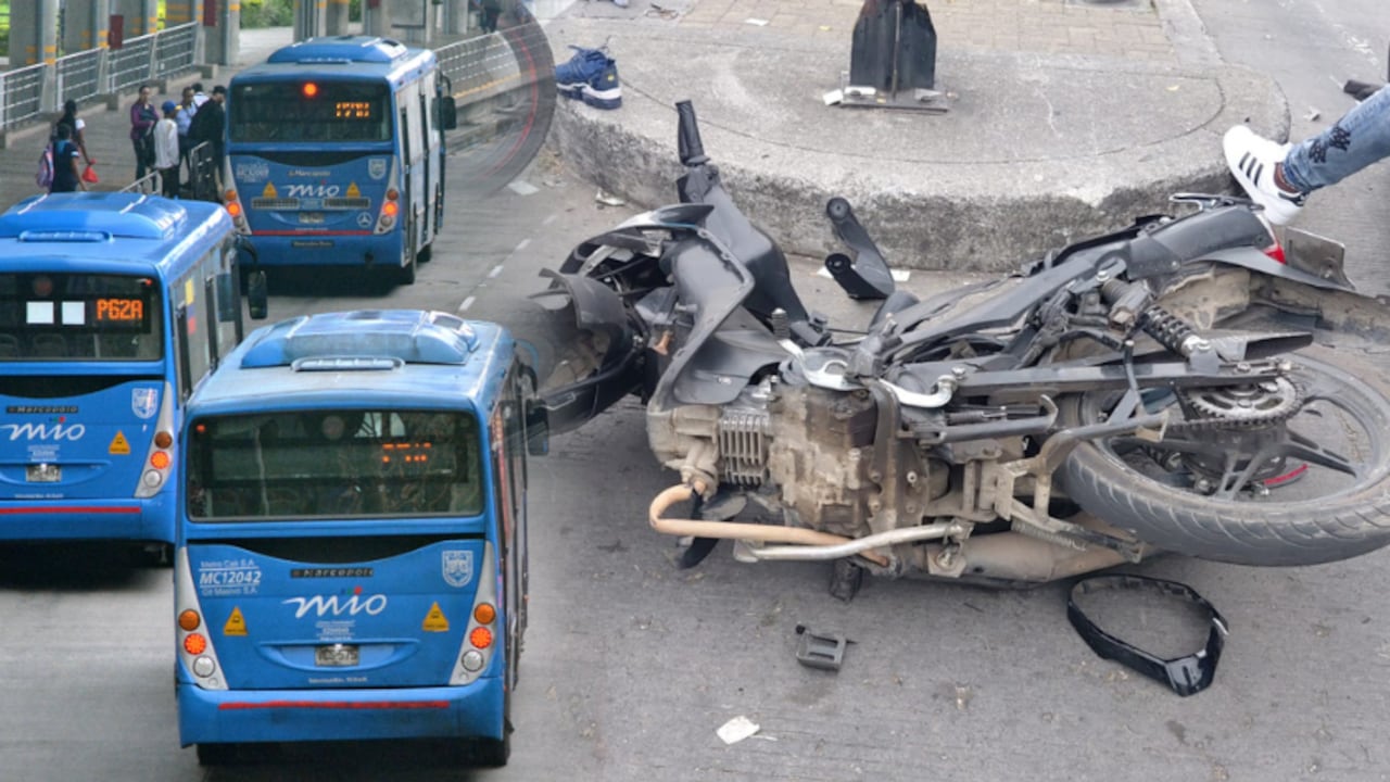 El accidente causó congestión. Autoridades piden no invadir el carril exclusivo del MÍO.