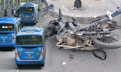 El accidente causó congestión. Autoridades piden no invadir el carril exclusivo del MÍO.