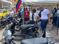 Un total de 400 motocicletas participaron en la jornada de marcación gratuita que se cumplió este viernes en la ciudad. Foto: Alcaldía de Palmira / El País.