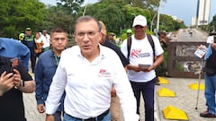 Roy Barrera en campaña presidencial en Cali.